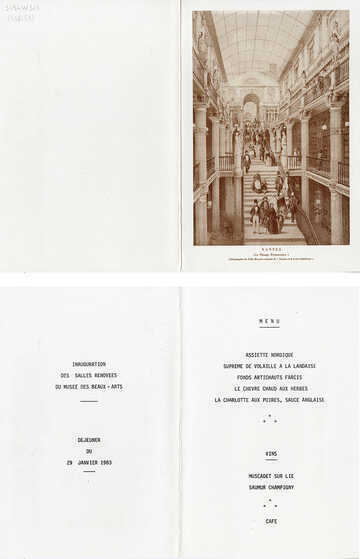 Menu du déjeuner du 29 janvier 1983 (45Fi53)